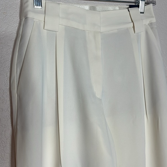 NWT Express White Wide Leg Trousers Cream Size 2R - Picture 5 of 11